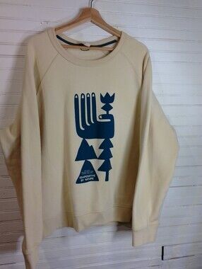 REI Co-operative By Nature Men's Cream Graphic Crewneck Sweatshirt